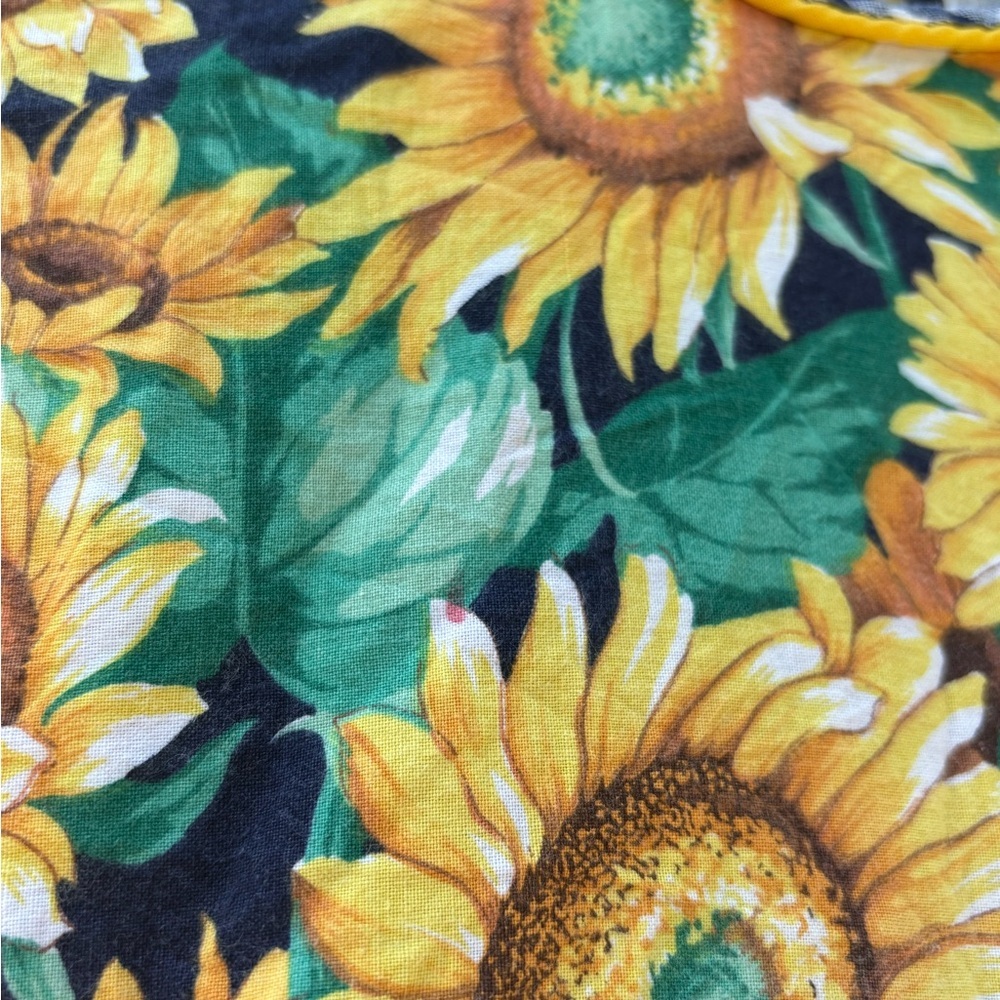 Vintage 90s Rare Editions Sunflower Gingham trim  Dress – Girls 6X - Picture 7 of 7